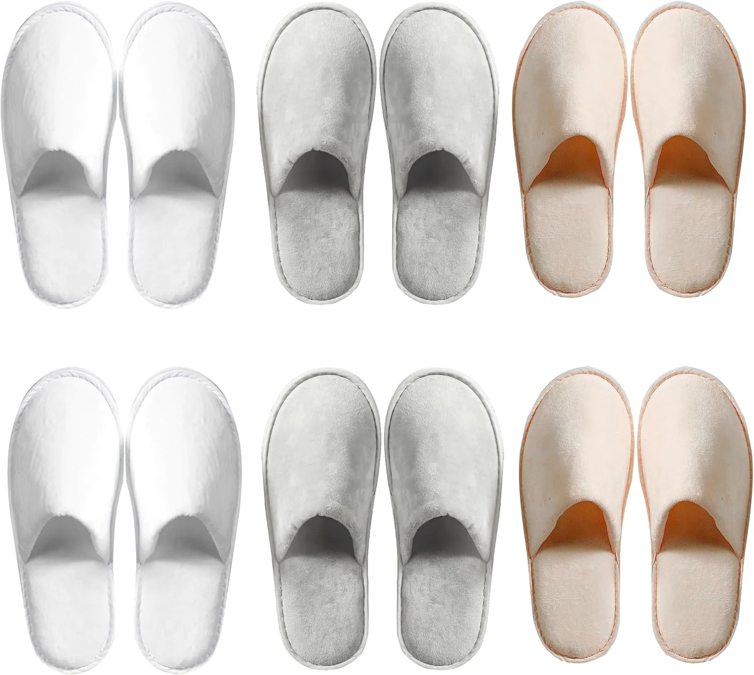 6-10 Pairs Spa Slippers, Non Slip Disposable Slippers For Guest, Washable Reusable, Which Can Be Used As Women Men, House, Indoor, Bathroom, Bedroom, Hotel, Bride Slippers