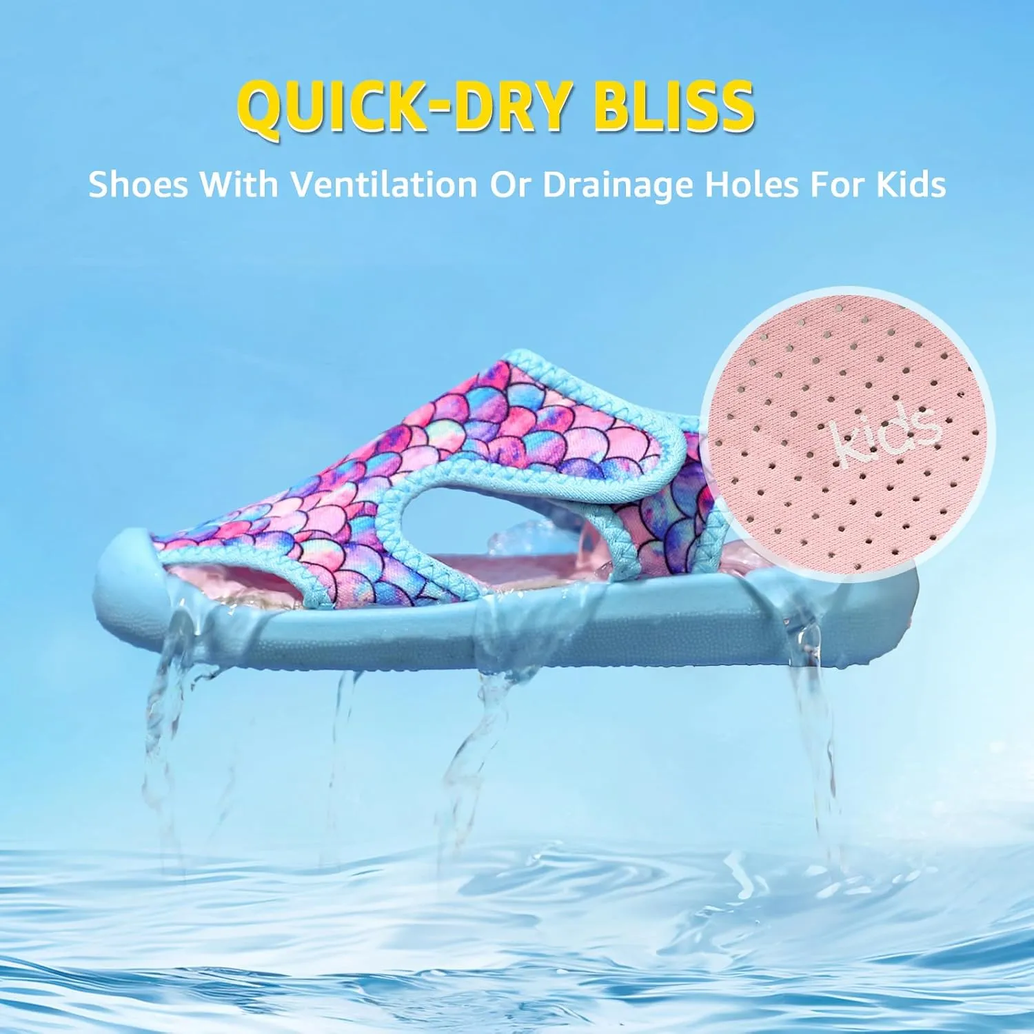 Boys Girls Water Shoes Quick-Dry Cute Beach Swim Pool Shoes