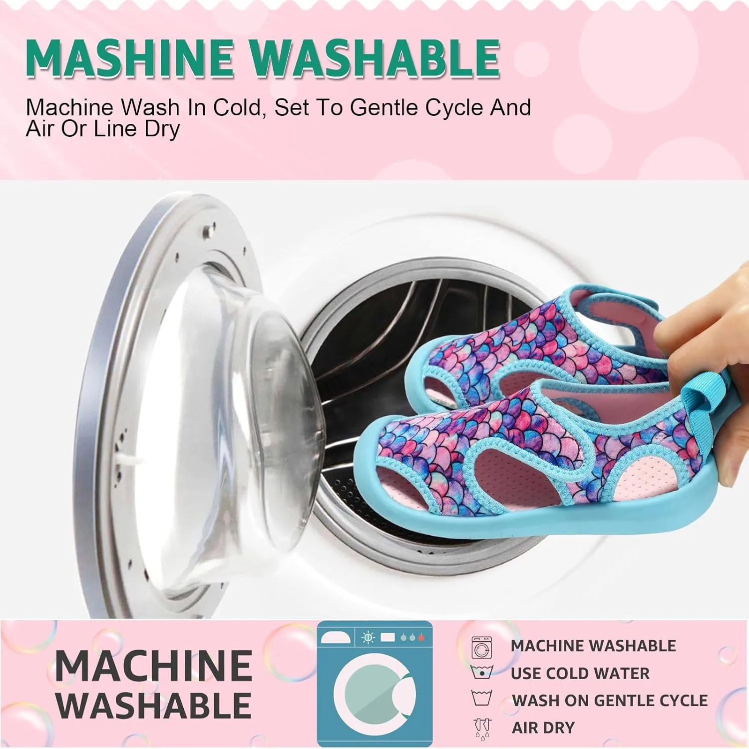 Boys Girls Water Shoes Quick-Dry Cute Beach Swim Pool Shoes