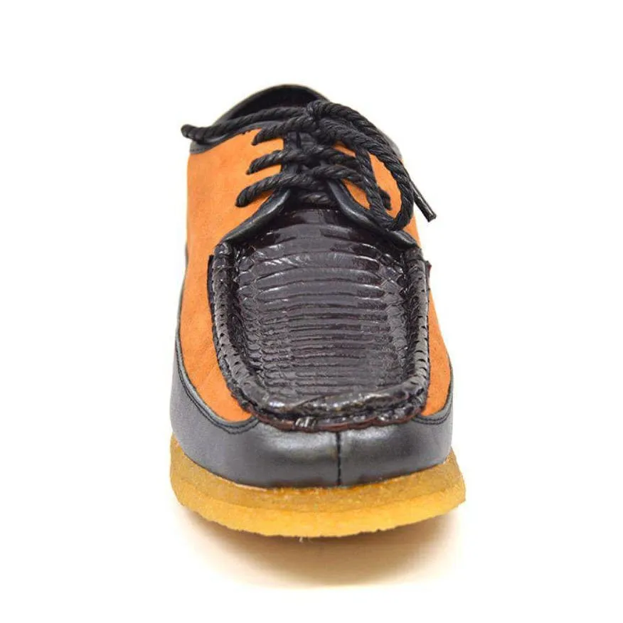 British Walkers Crown 2 Men's Leather and Snake Crepe Sole Shoes