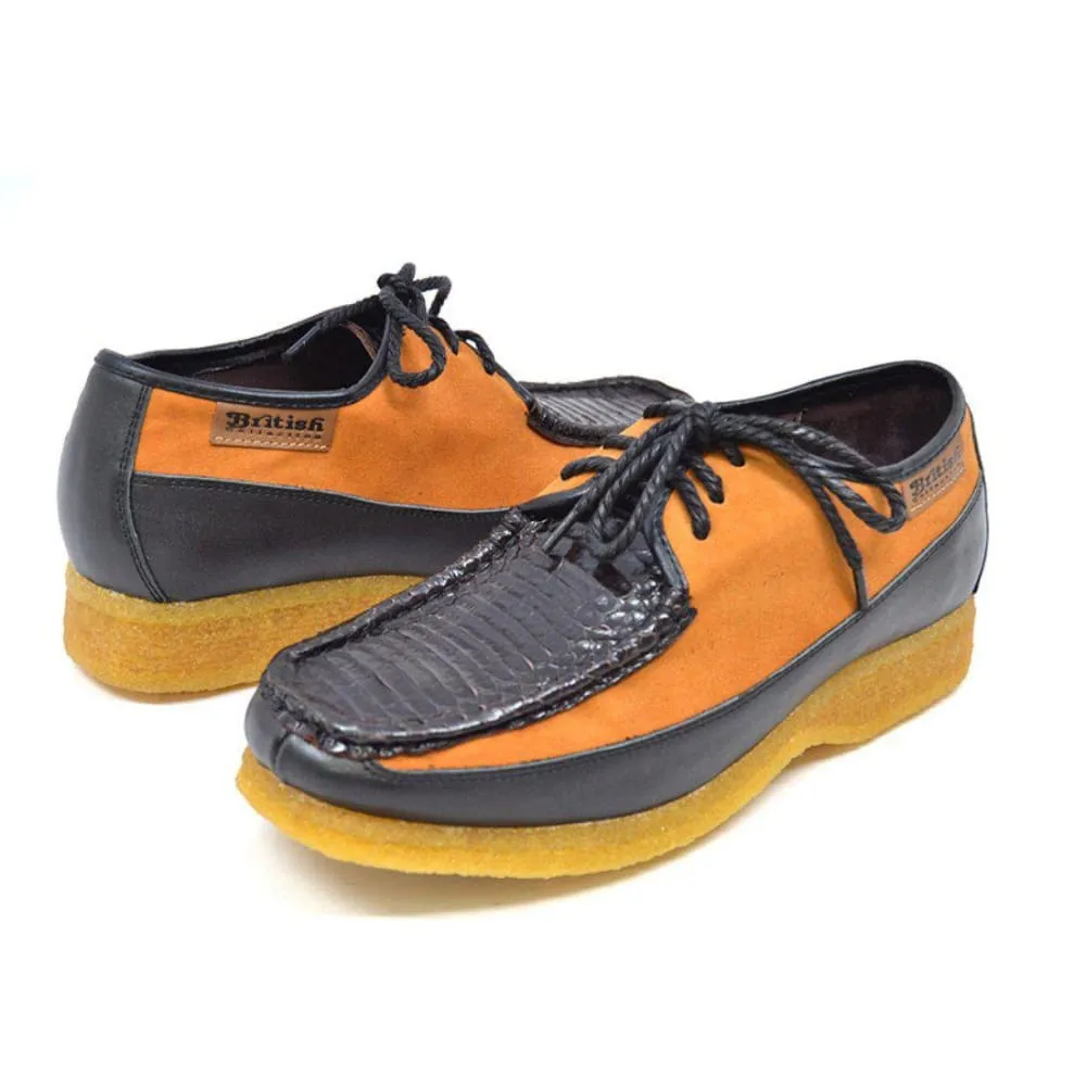 British Walkers Crown 2 Men's Leather and Snake Crepe Sole Shoes
