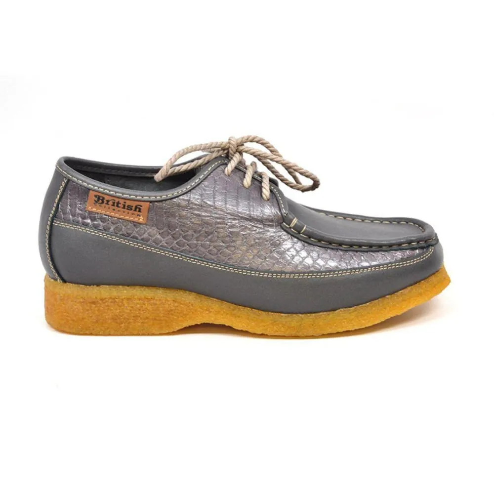 British Walkers Crown 2 Men's Leather and Snake Crepe Sole Shoes