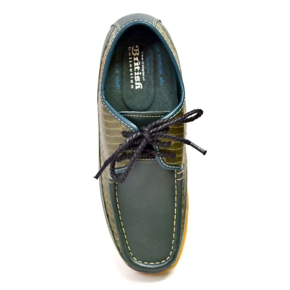 British Walkers Crown 2 Men's Leather and Snake Crepe Sole Shoes