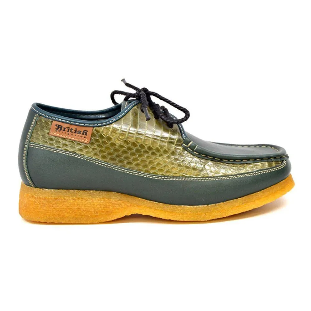 British Walkers Crown 2 Men's Leather and Snake Crepe Sole Shoes