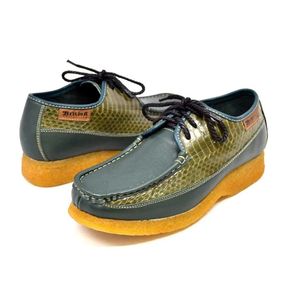 British Walkers Crown 2 Men's Leather and Snake Crepe Sole Shoes