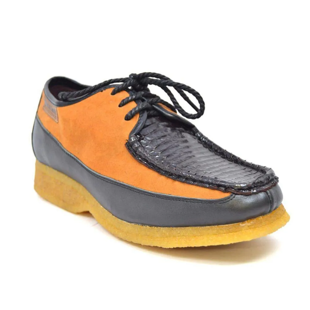 British Walkers Crown 2 Men's Leather and Snake Crepe Sole Shoes
