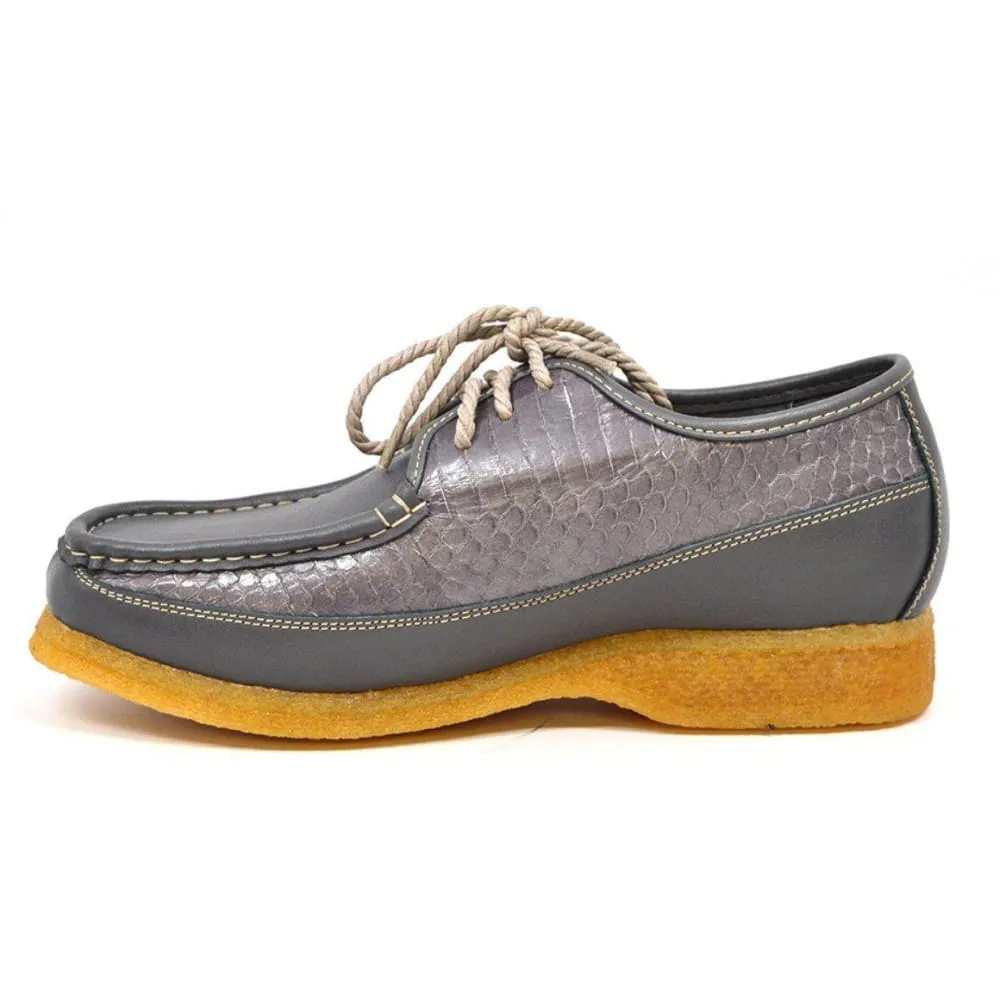 British Walkers Crown 2 Men's Leather and Snake Crepe Sole Shoes