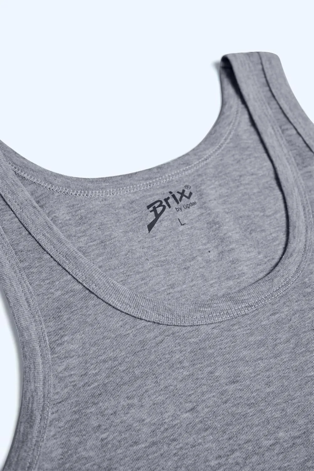 Brix Men's Tank Top Undershirts - 100% Cotton Multipack Tagless Shirts.
