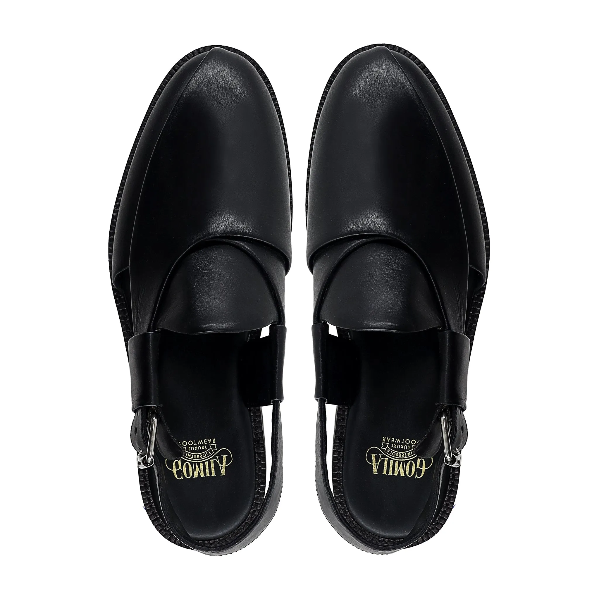 Crissy - Men's Black Calf Leather Sandal