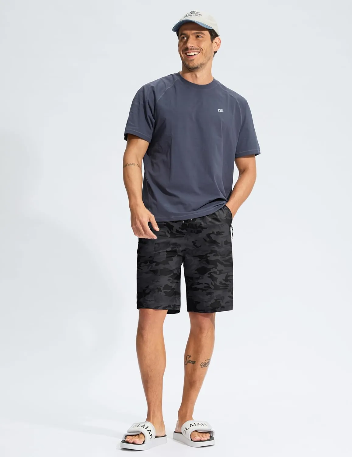 G Gradual Men's Swim Trunks 9" Quick Dry Swimming Board Shorts with Zipper Pockets Swimwear Bathing Suit for Men No Liner