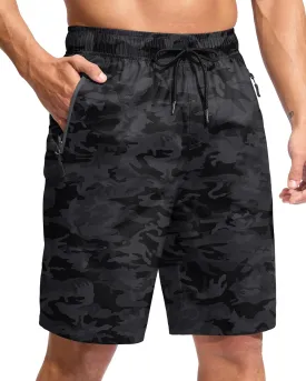 G Gradual Men's Swim Trunks 9" Quick Dry Swimming Board Shorts with Zipper Pockets Swimwear Bathing Suit for Men No Liner