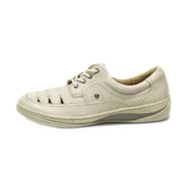 Hush Puppies Lace Ups Pu Leather Beige Colour For Women