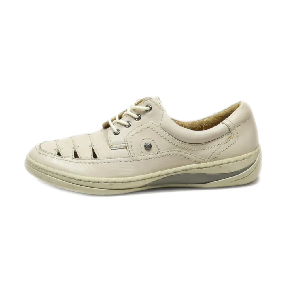 Hush Puppies Lace Ups Pu Leather Beige Colour For Women