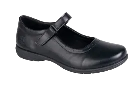 Hush Puppies Velcro Girls School Shoes - Black