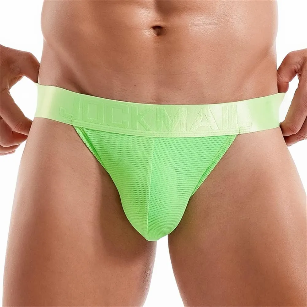 JOCKMAIL Mens Jockstrap Underwear Jock Straps Male Athletic Supporters for Men