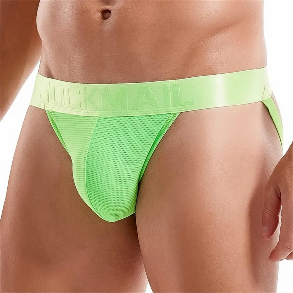 JOCKMAIL Mens Jockstrap Underwear Jock Straps Male Athletic Supporters for Men