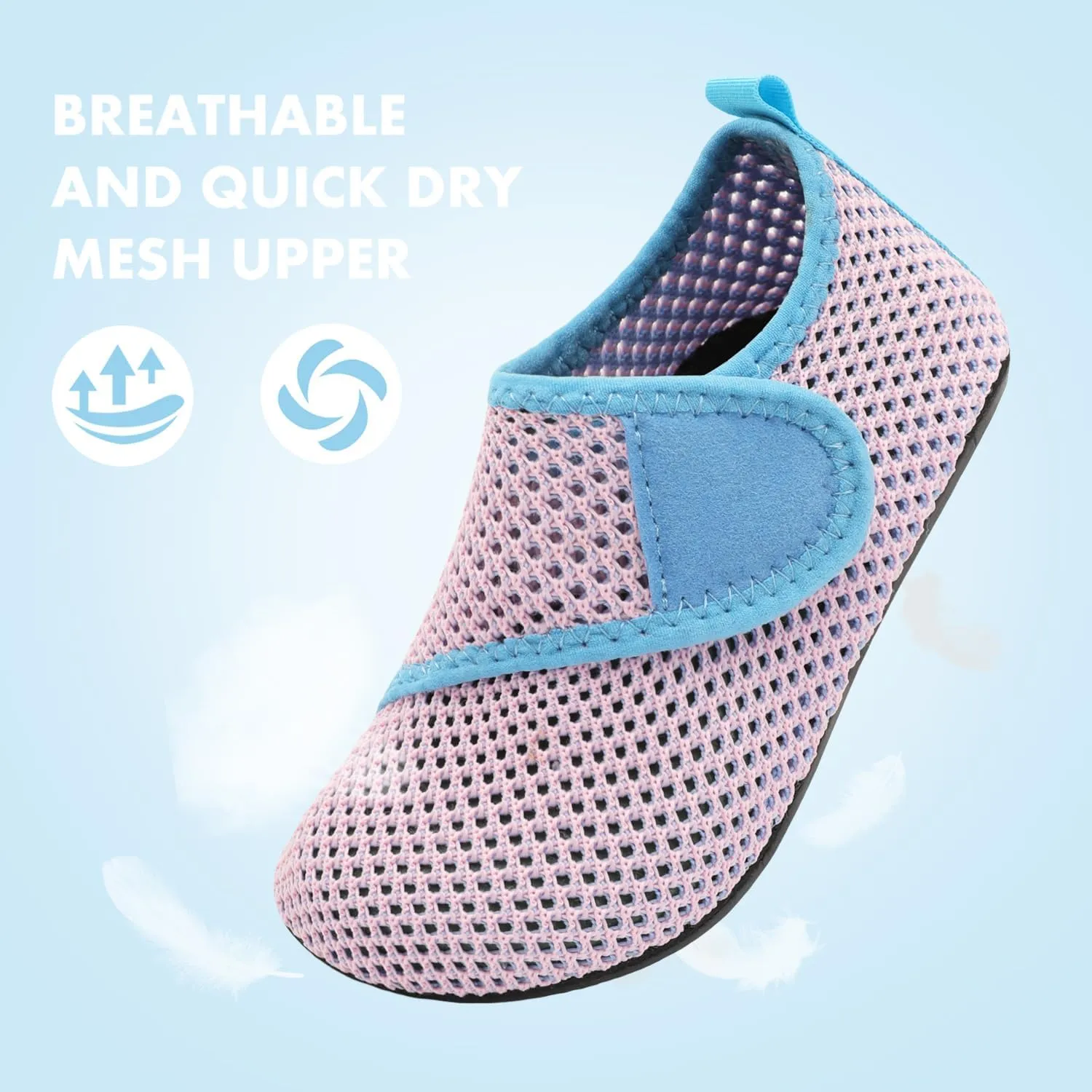 JOINFREE Kids Boys and Girls Swim Water Shoes Toddler Quick Dry Aqua Socks Barefoot Skin Shoes for Beach Sports