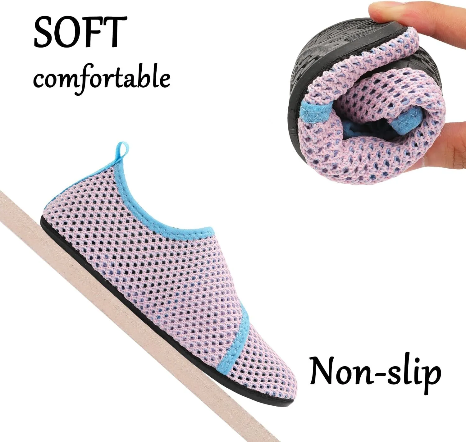 JOINFREE Kids Boys and Girls Swim Water Shoes Toddler Quick Dry Aqua Socks Barefoot Skin Shoes for Beach Sports