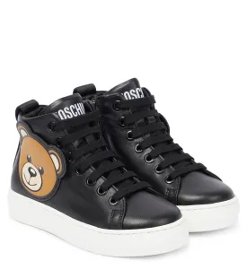 Moschino leather sneakers, black
