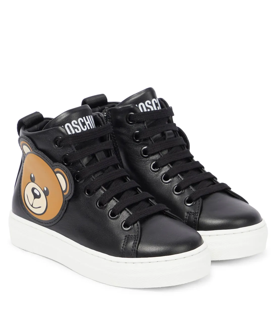 Moschino leather sneakers, black