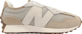 New Balance 327 Bungee Lace Little Kid Wide 'Moonbeam Macadamia Nut' Sneakers, Brown