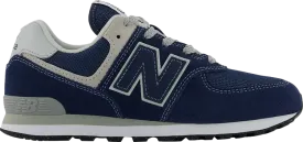 New Balance 574 Big Kid Wide 'Core Pack - Navy' Sneakers, Blue
