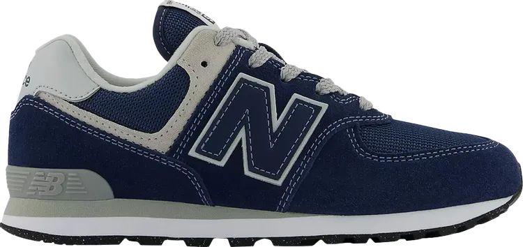 New Balance 574 Big Kid Wide 'Core Pack - Navy' Sneakers, Blue