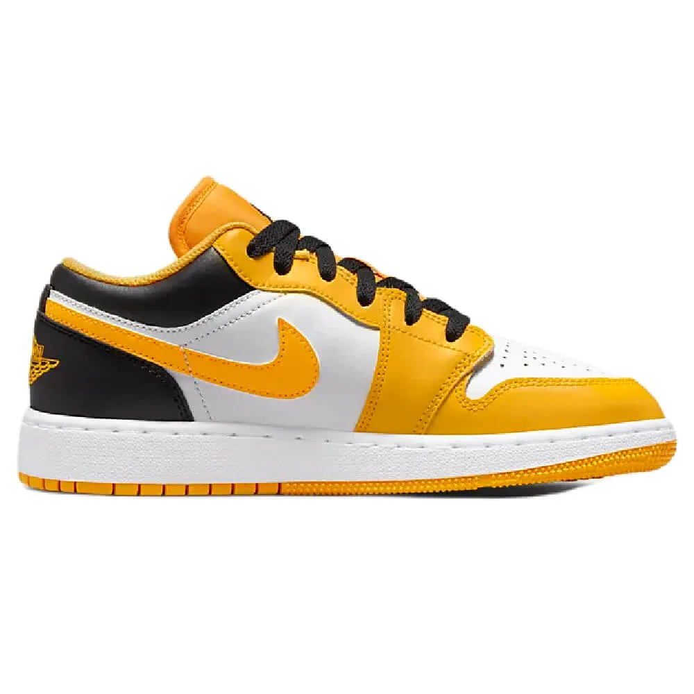 Nike Air Jordan 1 Low Children's Sneakers, White-Yellow