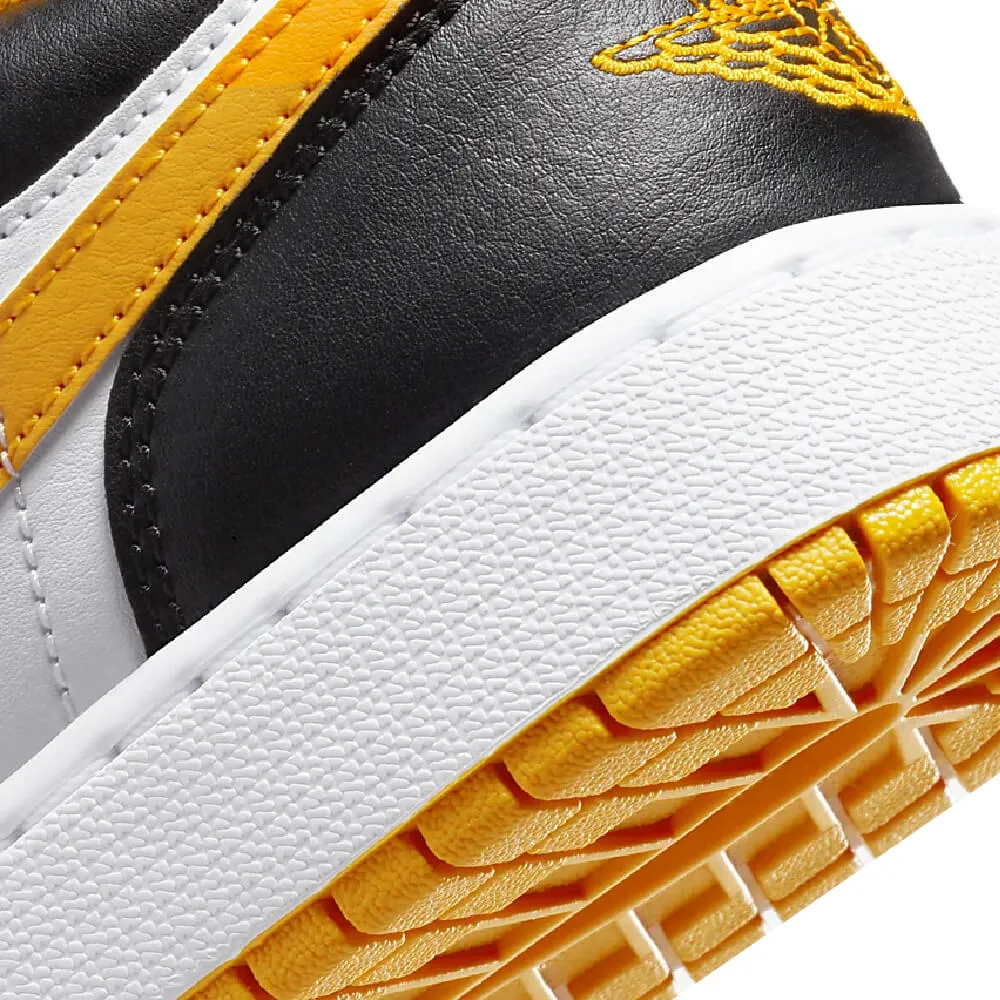 Nike Air Jordan 1 Low Children's Sneakers, White-Yellow