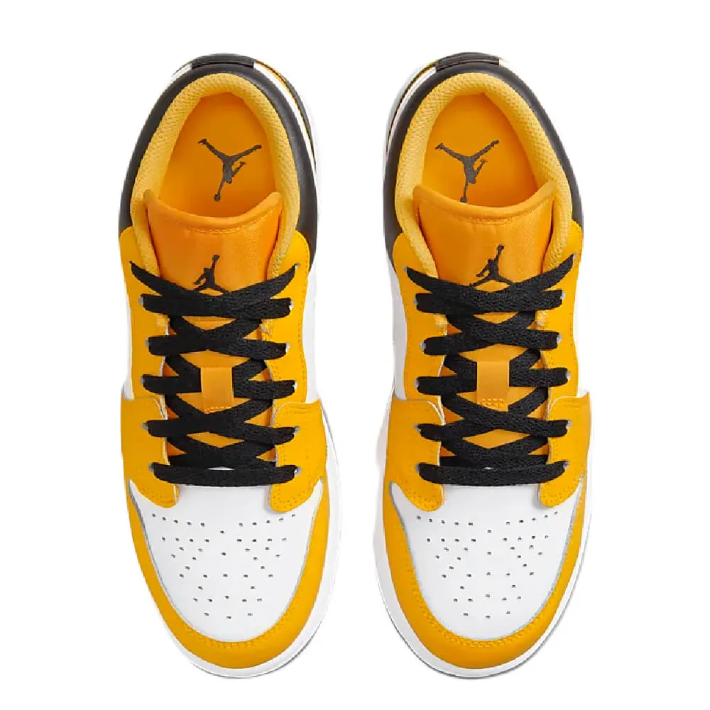 Nike Air Jordan 1 Low Children's Sneakers, White-Yellow