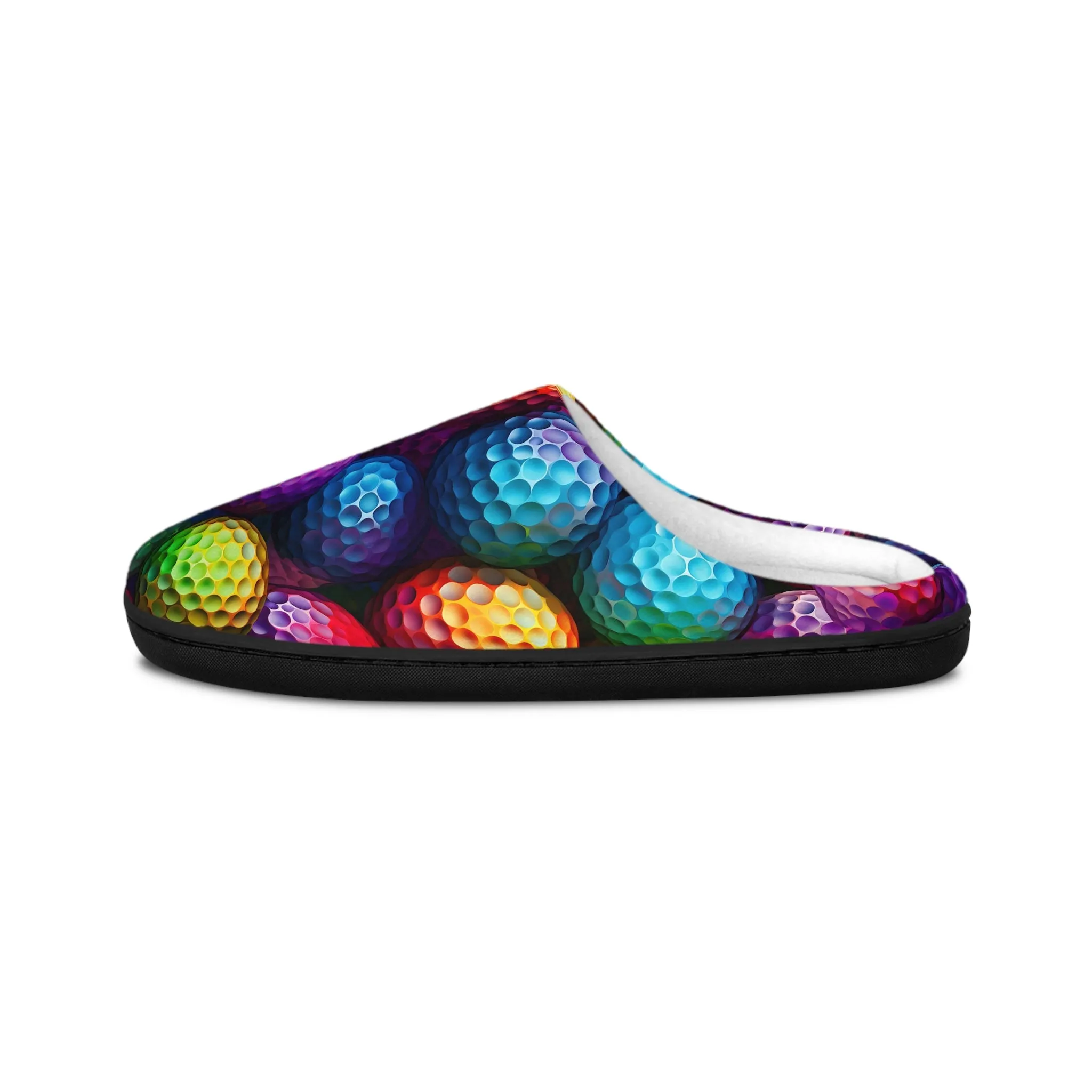 Psychedelic Golf ball Men's Indoor Slippers