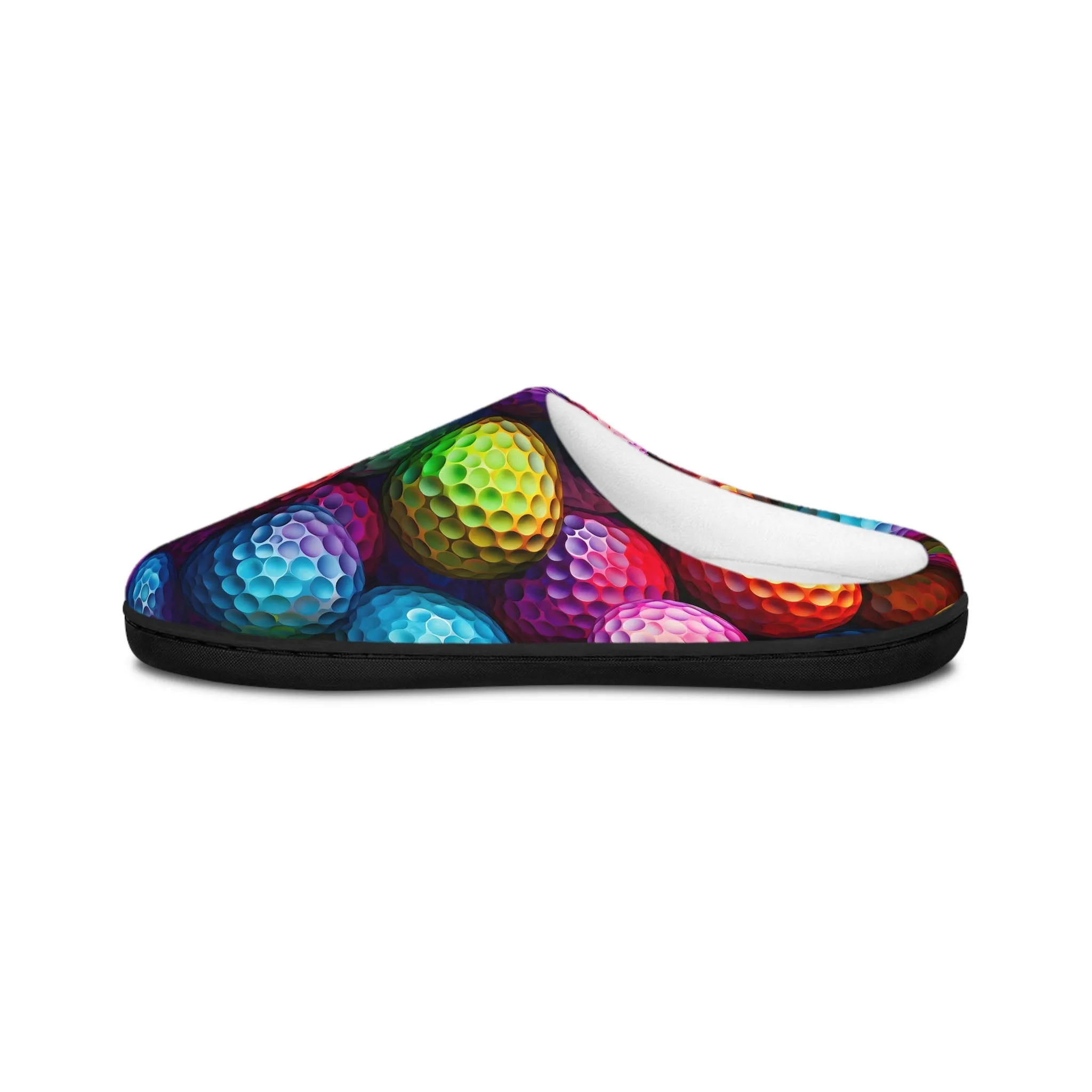 Psychedelic Golf ball Men's Indoor Slippers