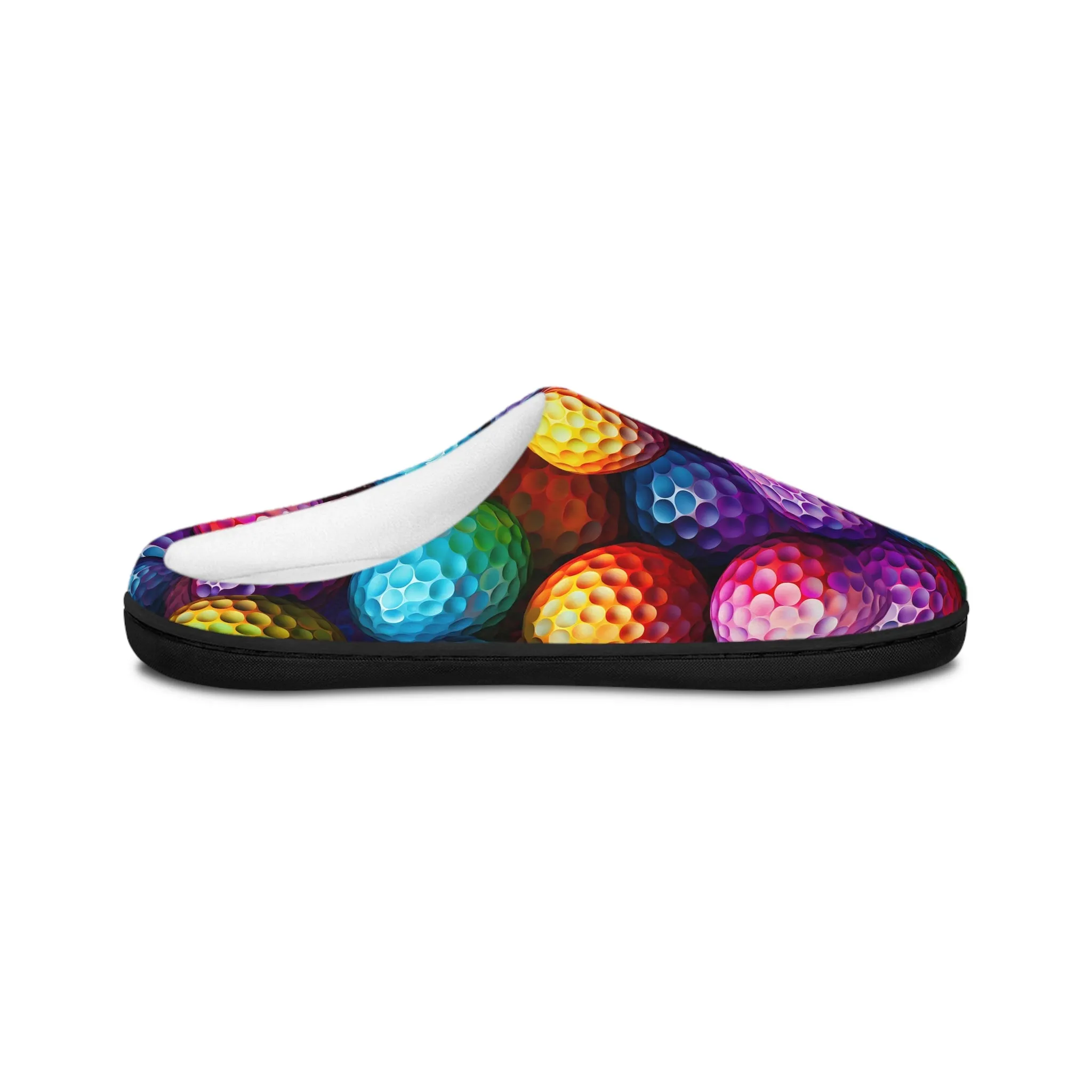 Psychedelic Golf ball Men's Indoor Slippers