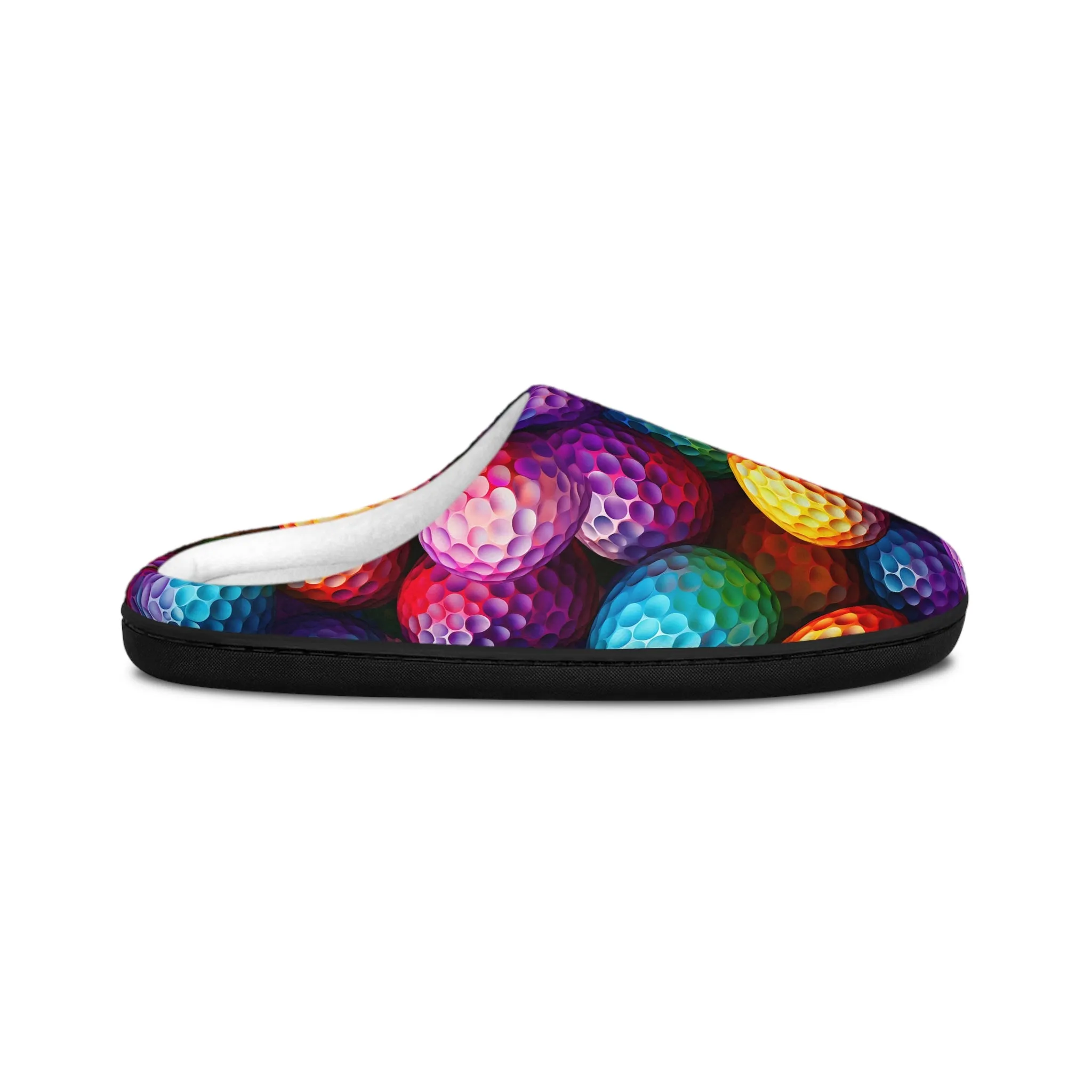Psychedelic Golf ball Men's Indoor Slippers