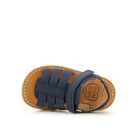 Waff New Boy Nubuck Nappa Marine Sandals